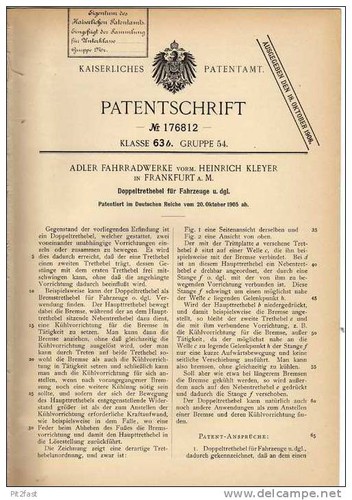 Original patentschrift adler - patentschrift,