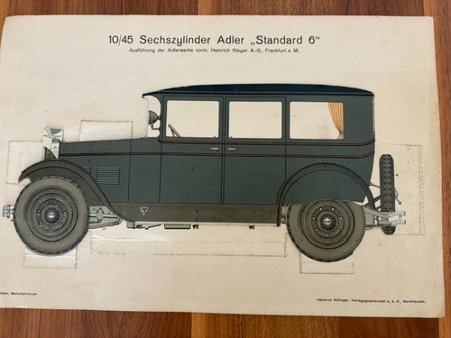 Litho auto sechszylinder adler - sechszylinder,
