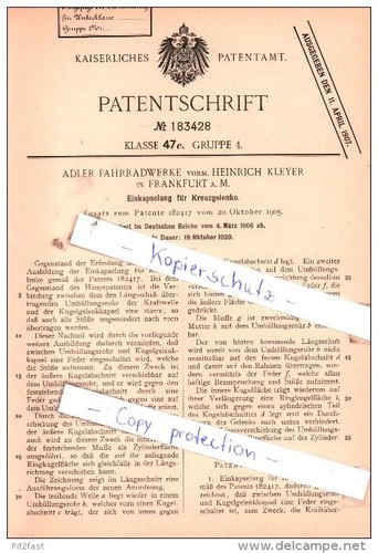 Original patent adler - -,