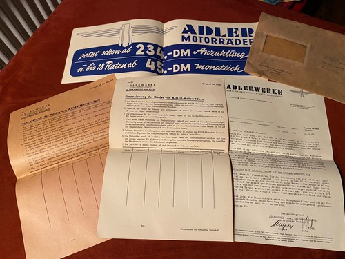 Adler werke brief - adler, werbung