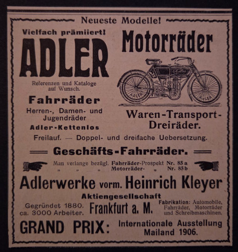 Adlerwerke heinrich kleyer - 11.,