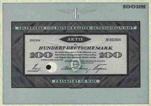 Adlerwerke heinrich kleyer - adlerwerke,