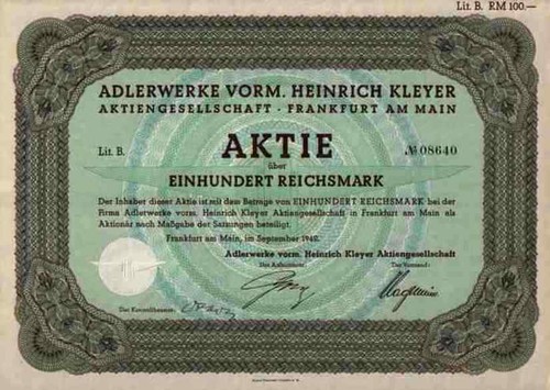 Adlerwerke kleyer triumph - adlerwerke, ag