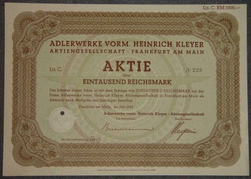 Adlerwerke vorm heinrich - adlerwerke, vorm.