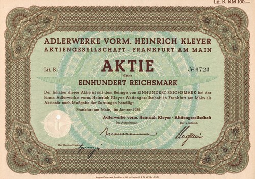 Adlerwerke vorm heinrich - adlerwerke, vorm.